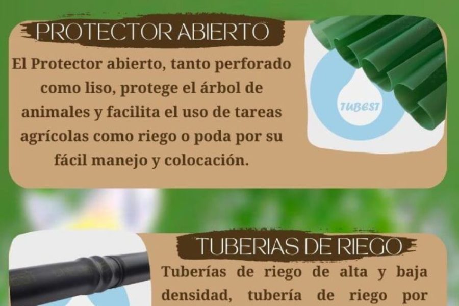 Fabricante de protectores para plantas y tubería de riego